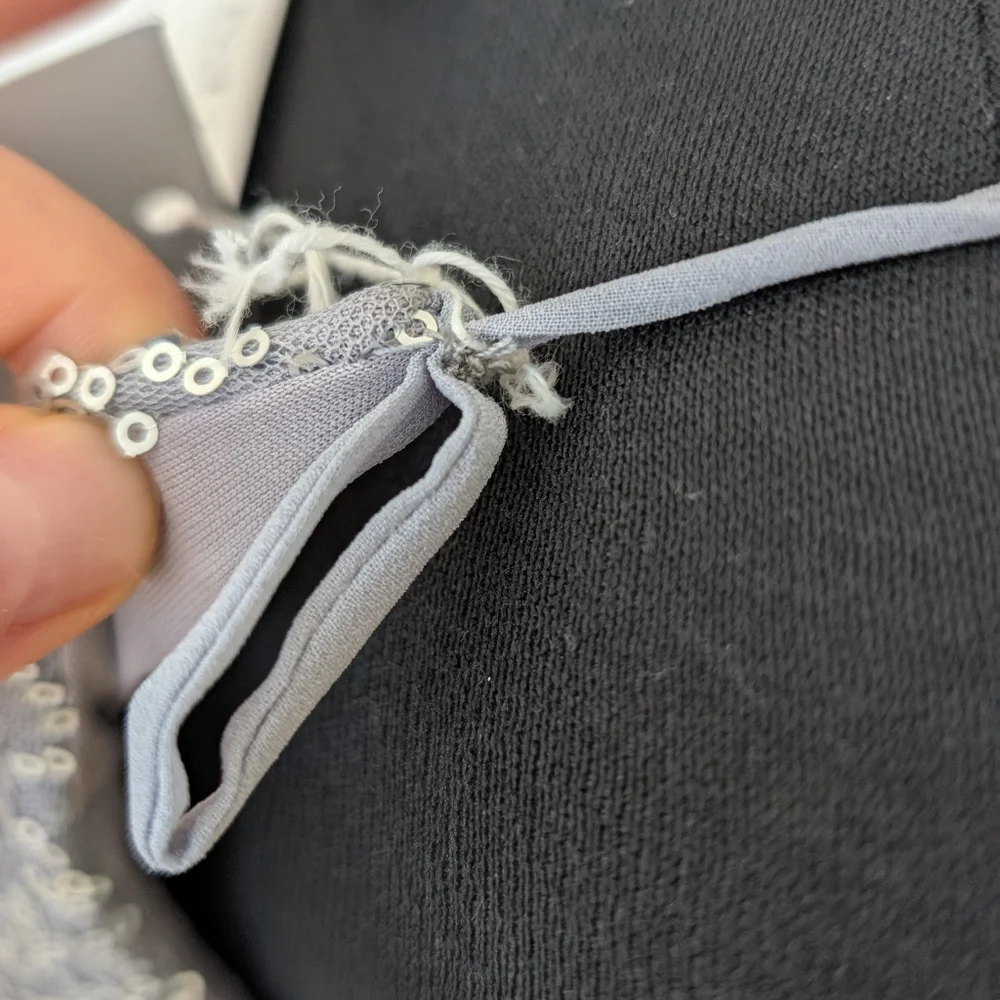 NWT Morilee Madeline Gardner Silver Sequin Gown Size 10 - Picture 11 of 16